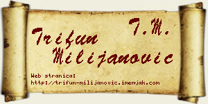 Trifun Milijanović vizit kartica